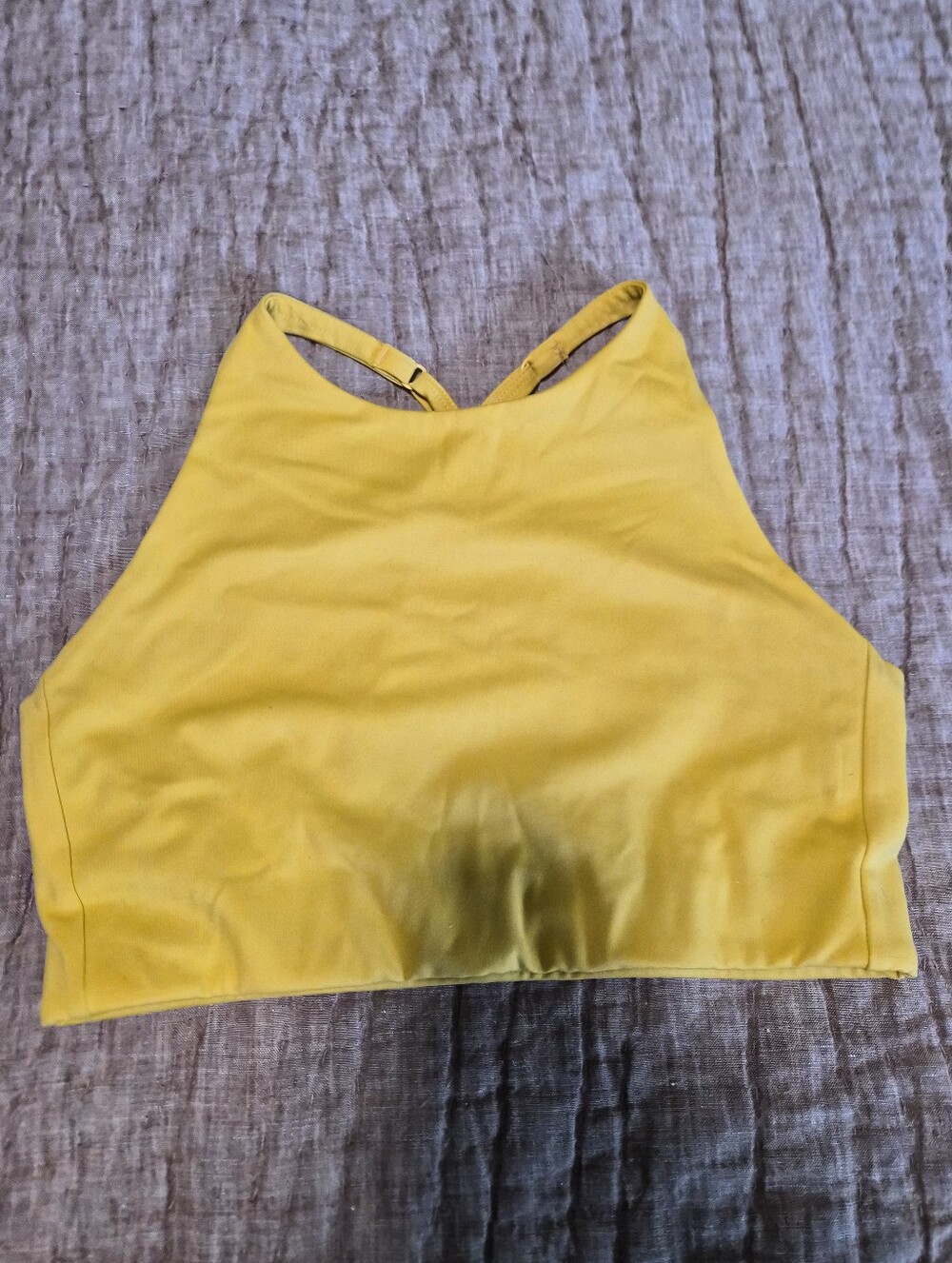 Orange Girlfriend Collective Halter Bra - Small